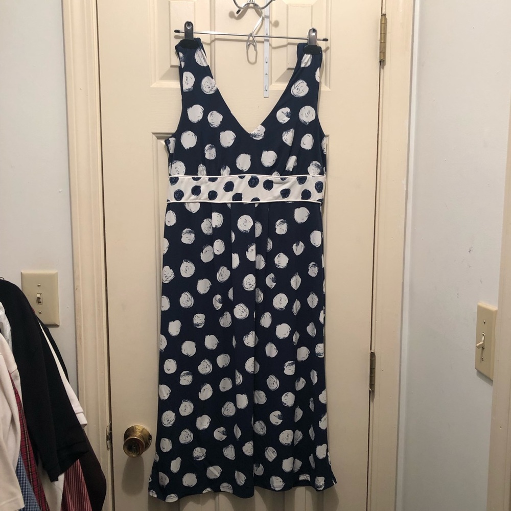 MERINA NAVY AND WHITE DRESS